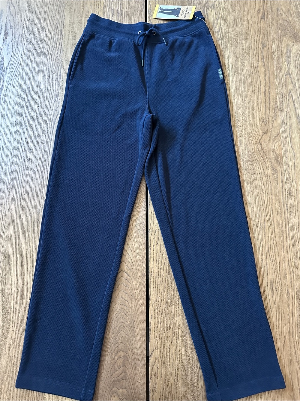 NWT. Eddie Bauer Navy Blue Men's Texture Lounge Pants Size SMALL